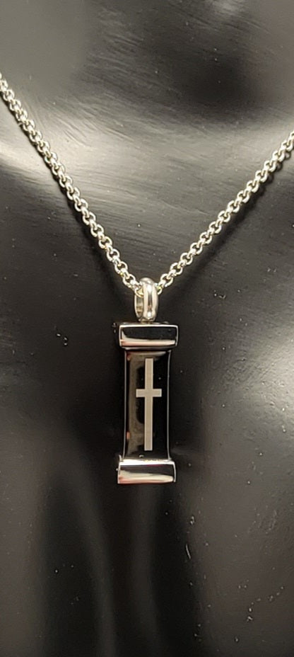 Cross Cremation Urn Necklace for ashes