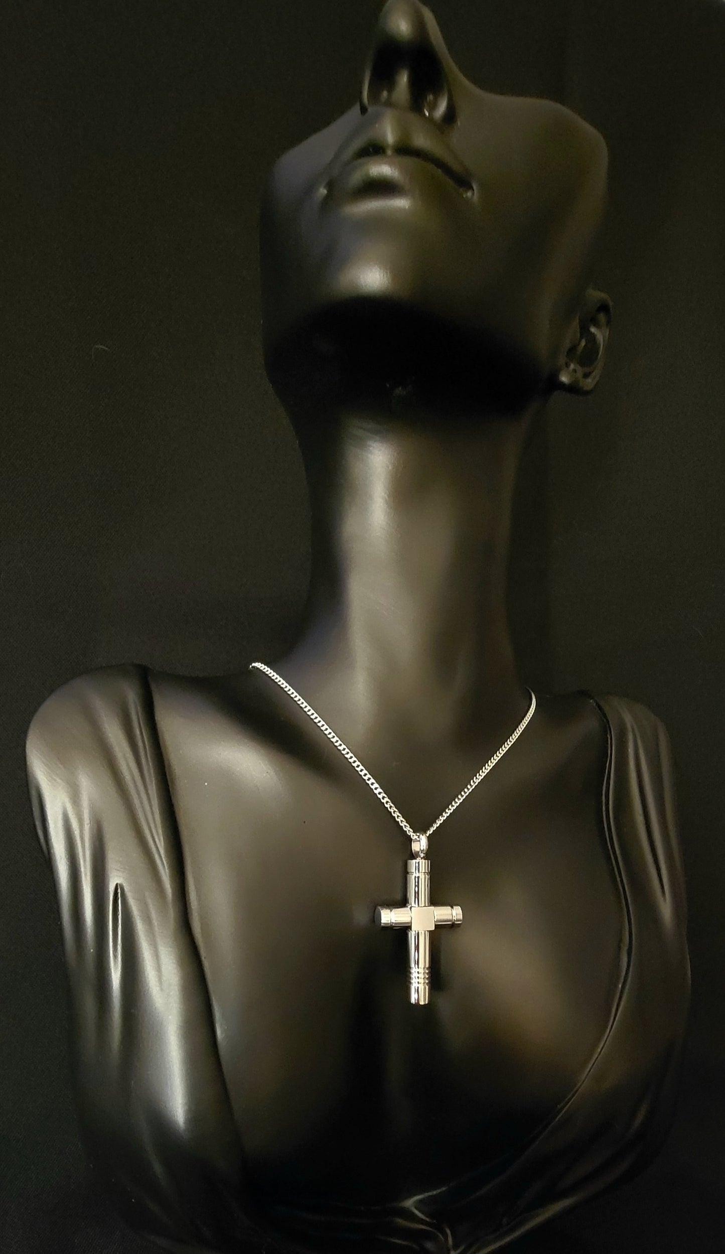 Large Cross Cremation Urn Necklace for ashes