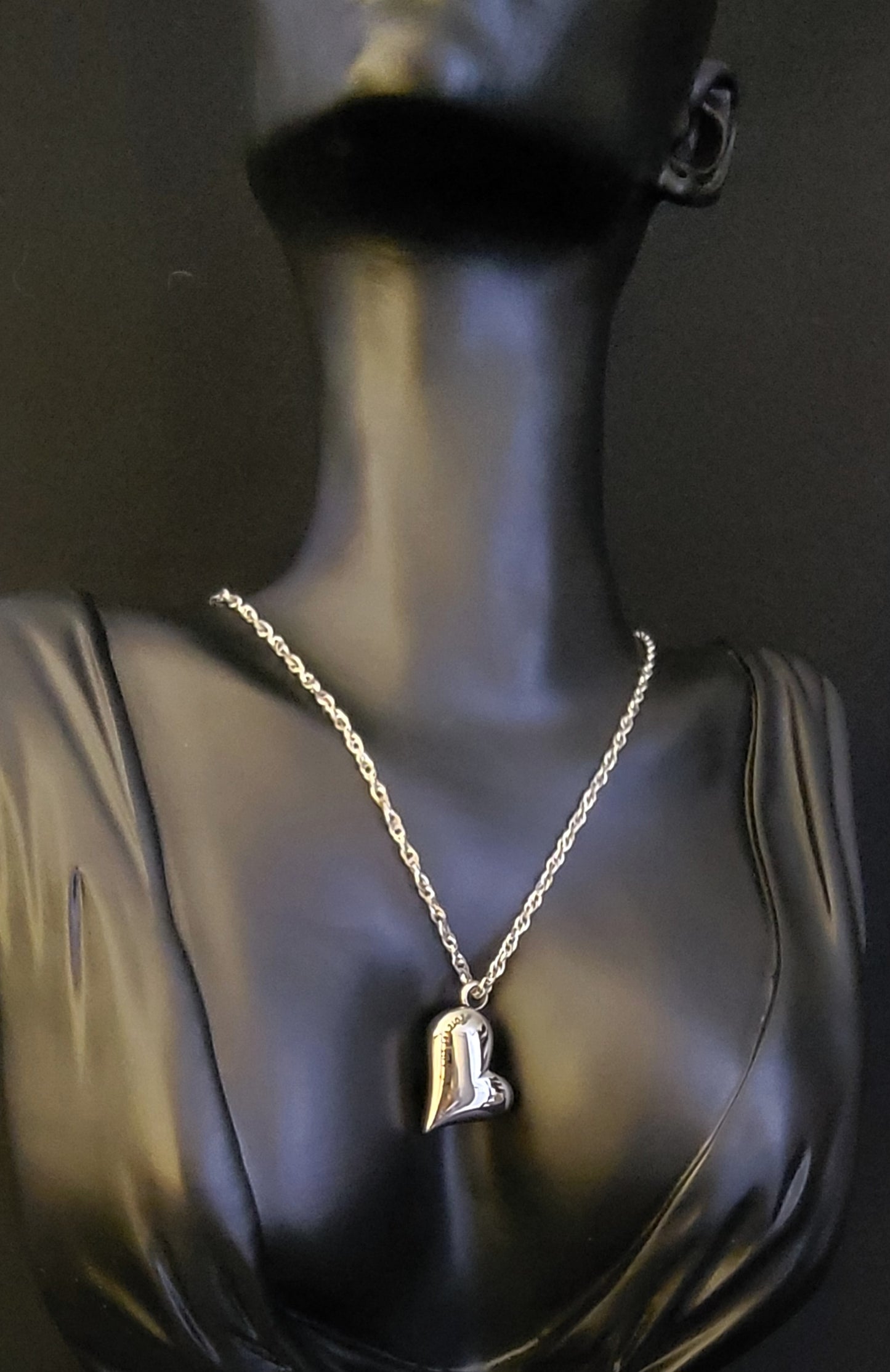 Large Heart Cremation Urn Necklace for ashes “Forever In My Heart”