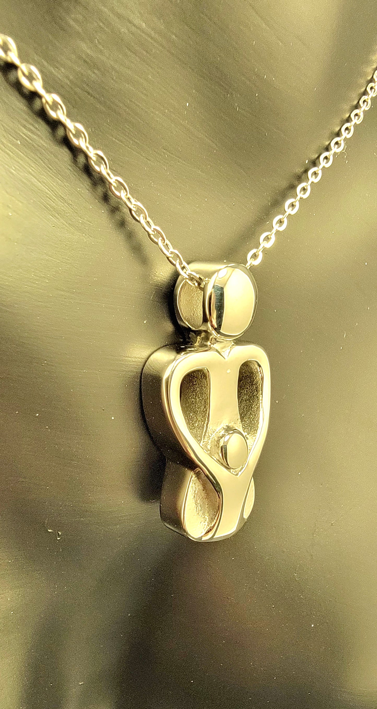 Mother and Child Cremation Urn Necklace for ashes