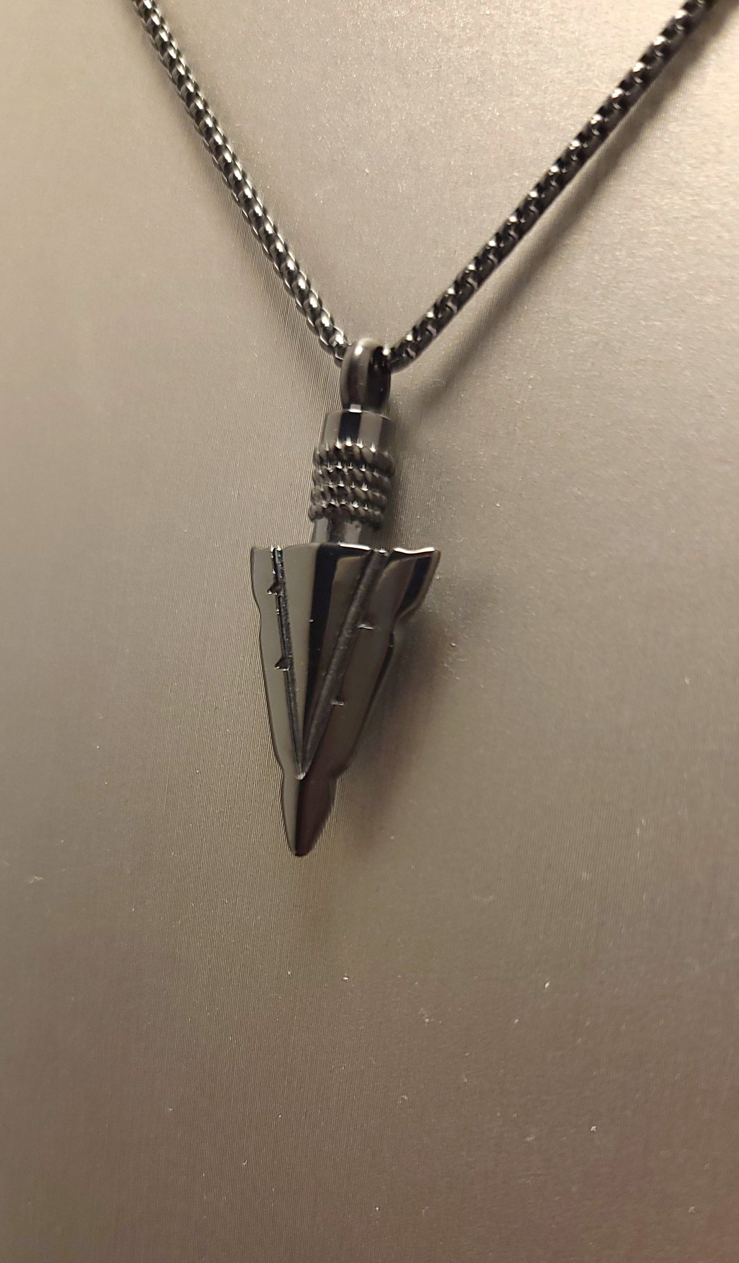 Arrowhead Cremation Urn Necklace for ashes