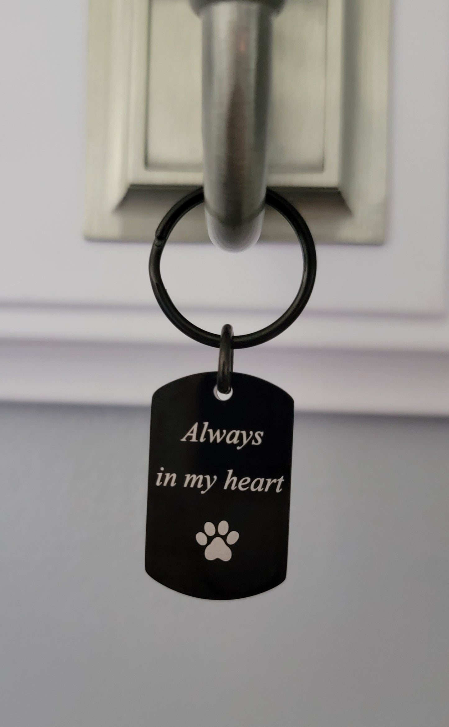 Pet Cremation Urn Keychain for ashes "Always In My Heart"