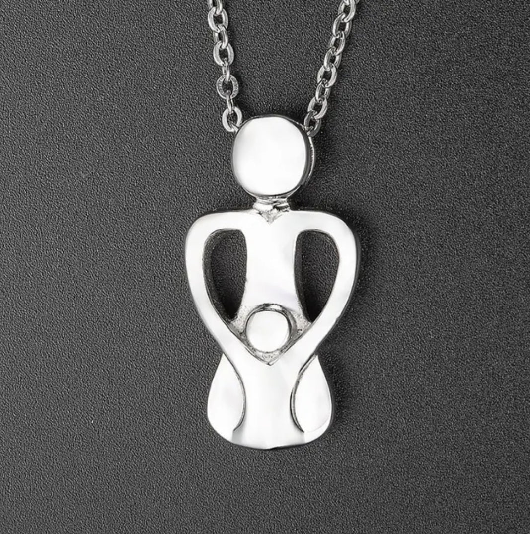 Mother and Child Cremation Urn Necklace for ashes